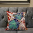 thumbnail image 5 of Hawaii Floral Duo Throw Pillow with Removable Cover in Red Pink Blue 16x16, 5 of 5