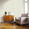 thumbnail image 4 of Tempaper x Novogratz Feather Palm White/Beige Peel and Stick Wallpaper, 20.5" x 16.5', 4 of 13