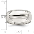 thumbnail image 2 of 925 Sterling Silver 7mm Half Round Milgrain Band Ring Size 13, 2 of 7