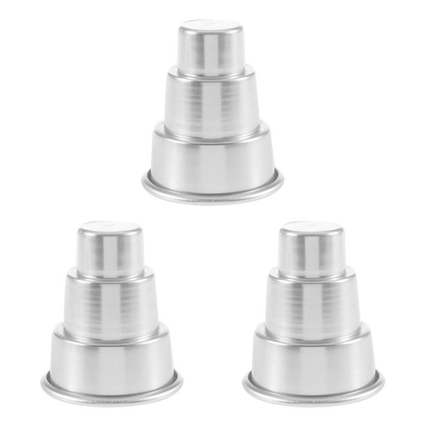 Bewildely Molde para hornear pasteles de 3 niveles Molde para cupcakes Banquete de boda Hogar Pan Mediano Type1 NO1 Bewildely CBP367035