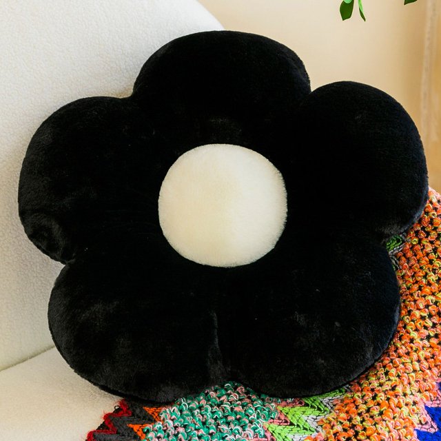 Cojín de flores de piel de conejo gruesa, almohada de pétalos de sol, silla de aula de oficina, sofá, cojín de pedos de estudiante, uso versátil