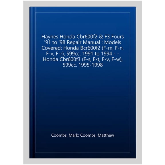 Pre-Owned Honda CBR600F2 & F3 Fours (91-98) Haynes Repair Manual ^