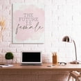 thumbnail image 2 of Stupell Industries Future is Female Phrase Abstract Pink Texture Canvas Wall Art by Kim Allen, 2 of 6