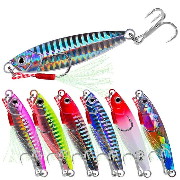 6pcs/Lot Micro Jig Butterfly Metal Jig Fishing Lure Bait Jigging Tuna Slow Lure