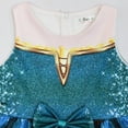 thumbnail image 3 of Girls Merida Sleeveless Dress Cosplay Casual Party Costume 2-8T, 3 of 5
