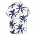 thumbnail image 7 of Men's Big&Tall Hawaiian Shirt Tropical Printed Button Down Shirt Short Sleeve Loose Fit Vacation Beach Shirt for Holiday,XXL,White, 7 of 7