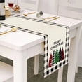 thumbnail image 7 of Christmas Sale! Buffalo Plaid Winter Christmas Trees Merry Xmas Table Runner for Dining Table 13*70in, 7 of 7