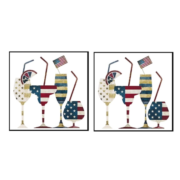 New Drink Up America Patriotic Red White Blue Paper Beverage 40 Ct Napkin Bundle