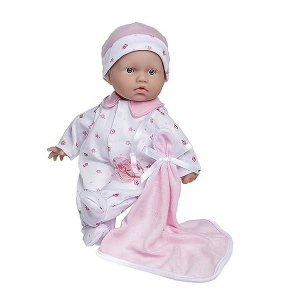 JC Toys La Baby Caucasian Baby Doll Set – 11 Inch Soft Baby Doll | Washable |Removable Pink Outfit w/ Hat & Blanket | For Children 12 Months +