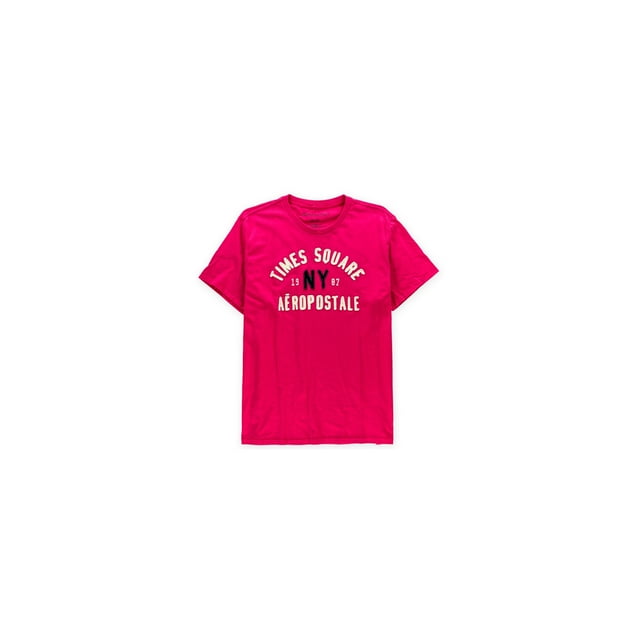 Aeropostale - Camiseta con adornos de Times Square para hombre, color rosa, grande Aeropostale Camiseta adornada