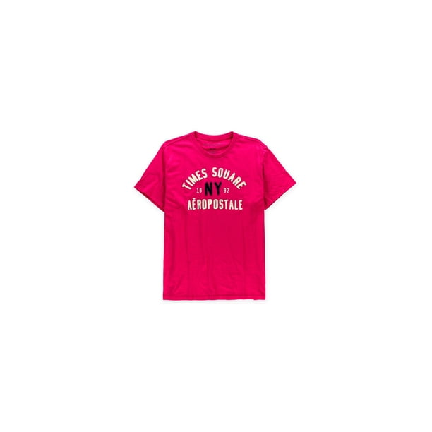 Aeropostale - Camiseta con adornos de Times Square para hombre, color rosa, extragrande Aeropostale Camiseta adornada