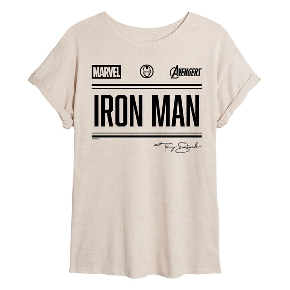 Iron Man - Iron Man Jersey - Juniors Oversized Graphic T-Shirt