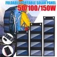 thumbnail image 2 of Panel Solar plegable de 150W, 5V, USB, Flexible, pequeño, resistente al agua, células solares portátiles plegables para cargador de batería de teléfono inteligente Fivean unisex, 2 of 2
