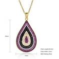 thumbnail image 2 of Women's 14K Gold Plated 925 Sterling Silver Boho Waterdrop Pave Cubic Zirconia Pendant Necklace, 2 of 5