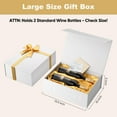 thumbnail image 2 of Large Gift Box with Lids White: 2 Pack 13.5×10×5 Inches Packaging with Magnetic Lid - Holds Valentines Christmas Bridesmaid Gifts - Ideal for Couples Friends Family, 2 of 11