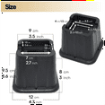 thumbnail image 5 of Bed Risers Heavy Duty, Adjustable Furniture Risers for Bed, Sofa, Table, Chair, Support Up to 1500 Lbs Set of 4,4 * Bed Risers,Black, 5 of 8