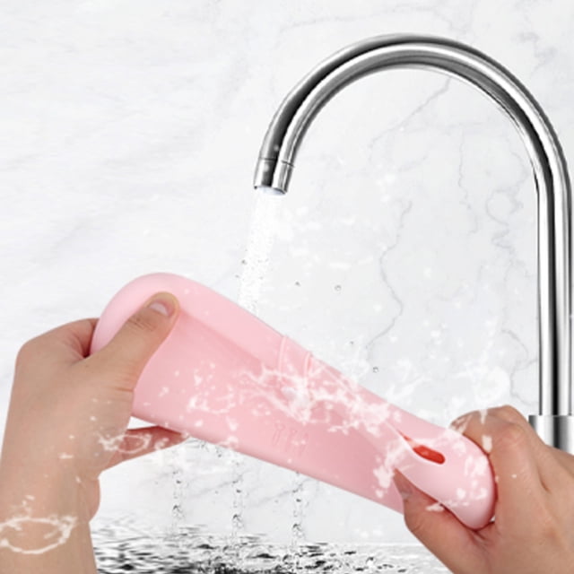unbranded Estuche Portátil Rosa Para Brochas De Maquillaje Con Fácil De Abrir