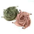 thumbnail image 5 of Womens Solid Chiffon Square Scarf Lightweight Head Neck Wrap Bandana, 5 of 5
