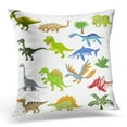 thumbnail image 1 of BSDHOME Dino Collection de Dessins Animés de Dinosaures Housse de Coussin Mignonne 18x18 Pouces, 1 of 1