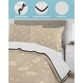thumbnail image 3 of Twin Quilt Bedding Set, Beige Floral Reversible Summer Quilt 3 Pieces, Vintage Spring Botanical Flowers Lightweight Bedspreads Coverlets with 2 Pillow Shams for All Seasons, 3 of 5