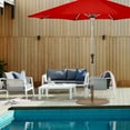thumbnail image 3 of Gymax Base Lestée Ronde pour Parasol de Patio 50 Lb avec 3 Adaptateurs Brun, 3 of 10