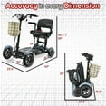 thumbnail image 6 of Foldable Medical Electric Scooter for Seniors and Adults Free Front Basket Adjustable Handlebar - Blue, 6 of 11