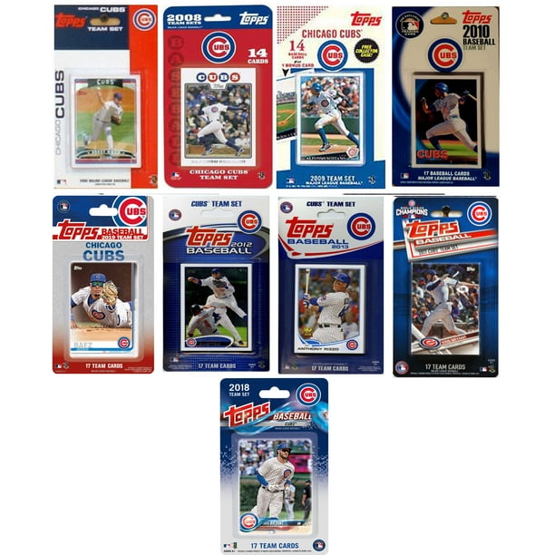 MLB Chicago Cubs 9 Different Licensed Trading Card Team Sets Walmart