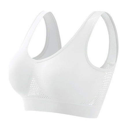 Comfortable Strapless Bra  Yoga Sports Bras for Women  Plus Size Bras  Workout Sports Bras for Women  Women s Running Fitness Yoga Tank Top Large Sports Vest Without Steel Rims White XL