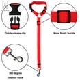 thumbnail image 6 of Gustave 2Packs Adjustable Pet Leash Seat Belt for Dogs and Cats, Nylon Seat Belt Strap, Dog Cat Seatbelt Harness for all Vehicles (Red), 6 of 9