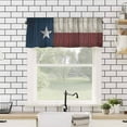 thumbnail image 4 of Texas Stars Kitchen Valances for Windows 42x18 Inch Kitchen Curtains Valances Rod Pocket Navy Blue Red Retro Gray Wooden Bathroom Window Valances for Window Treatment Decor, 4 of 6