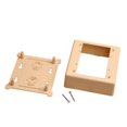 thumbnail image 1 of Dual Gang Surface Mount Box with Raceway Knockouts, Ivory, 1 of 1