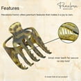 thumbnail image 4 of Parcelona French Curvy Oval Paw Medium Cellulose Hair Claw for Women and girls, 4 of 83