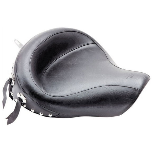 Mustang Wide Studded Solo Front Seat Black (76750)