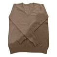 thumbnail image 4 of Women's Soft V Neck Long Sleeve Fall Casual Regular Fit Sweater Tops Camel S, 4 of 4