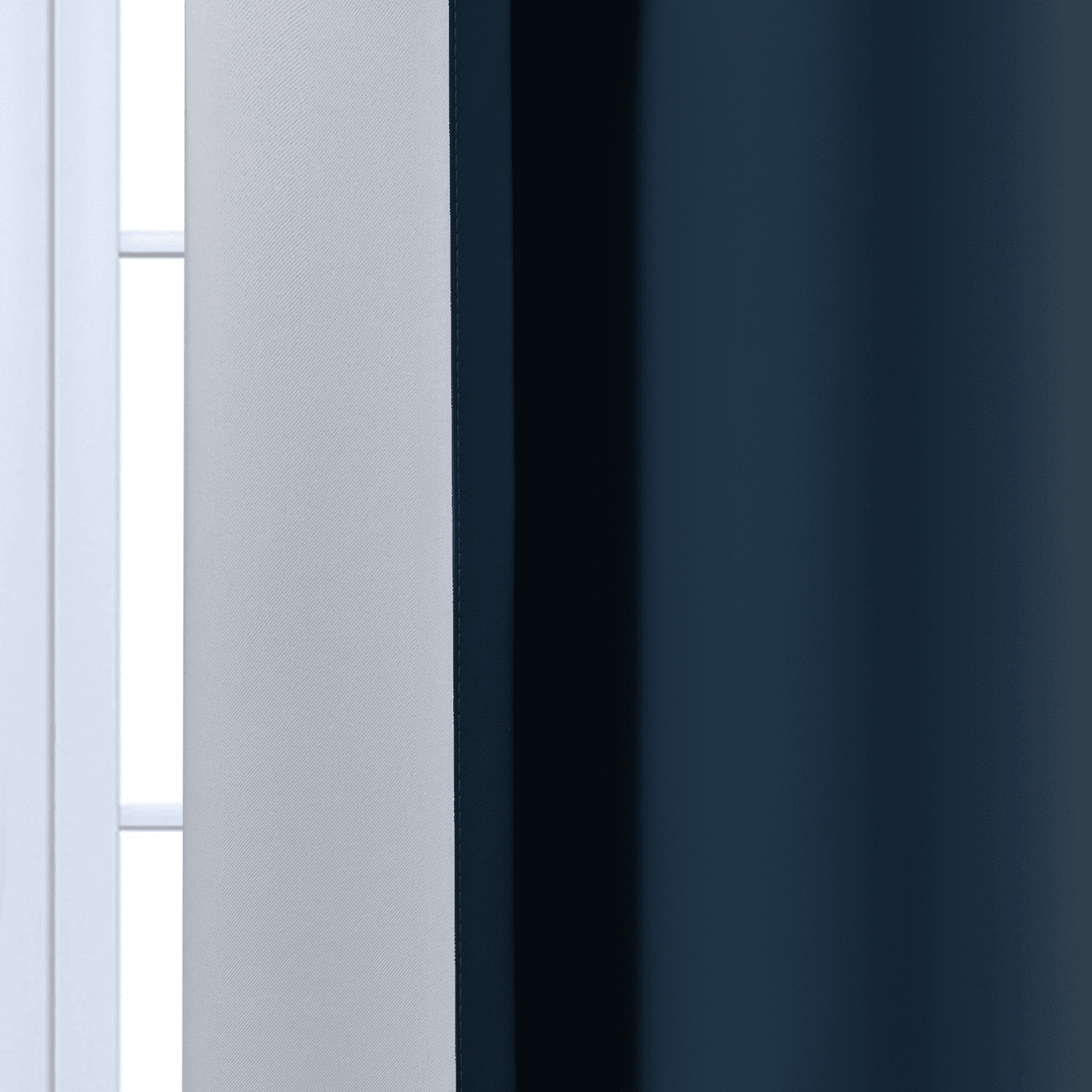 Yakamok Navy Blue Curtain for Bedroom/Living Room Blackout,Ombre Curtains Grommet Light Blocking Room Darkening Window Drapes 2 Panels,52x84 inches