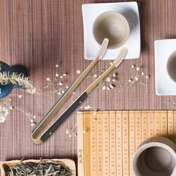 Clip de té de estilo chino, juego de té Kungfu, accesorios, pinzas de 17cm de longitud para centros de mesa, mesa para exteriores, interior, oficina, Negro Macarena Clip para tetera