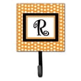 thumbnail image 6 of Letter P Initial Monogram - Orange Polkadots Leash or Key Holder, 6 of 7