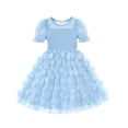 thumbnail image 7 of Arshiner Toddler Girls Tulle Summer Puff Sleeve Baby Girls Tutu Princess Party Casual Dress, 7 of 7