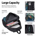 thumbnail image 4 of Disketp Surfing Turtle Mochila Estampada de Gran Capacidad con Lonchera y Estuche, Set de 3 Piezas para Estudiantes, 4 of 7