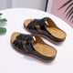 thumbnail image 1 of Zapatos de plataforma de moda para mujer, sandalias de cuña vintage con punta abierta, zapatillas de playa de verano, suela gruesa antideslizante para viajes junto al mar, 1 of 7