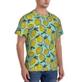 thumbnail image 2 of Vsdgher Lemon Print Men's Dry Fit Mesh Athletic Shirts Moisture Wicking Tennis T-Shirt Tops, 2 of 9