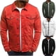 thumbnail image 1 of Chaqueta vaquera para hombre, estilo clásico, ajustado, rasgado, desgastado, informal, estilo camionero, 1 of 4