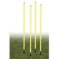 thumbnail image 4 of Champion Sports Outdoor Sports Agility Pole Set, 6 Rubber Bases with 12 PVC Poles, 66 Inches, Yellow, 4 of 6