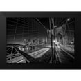 thumbnail image 2 of Schilbe, Stefan 24x17 Black Modern Framed Museum Art Print Titled - Brooklyn bridge lights, 2 of 5