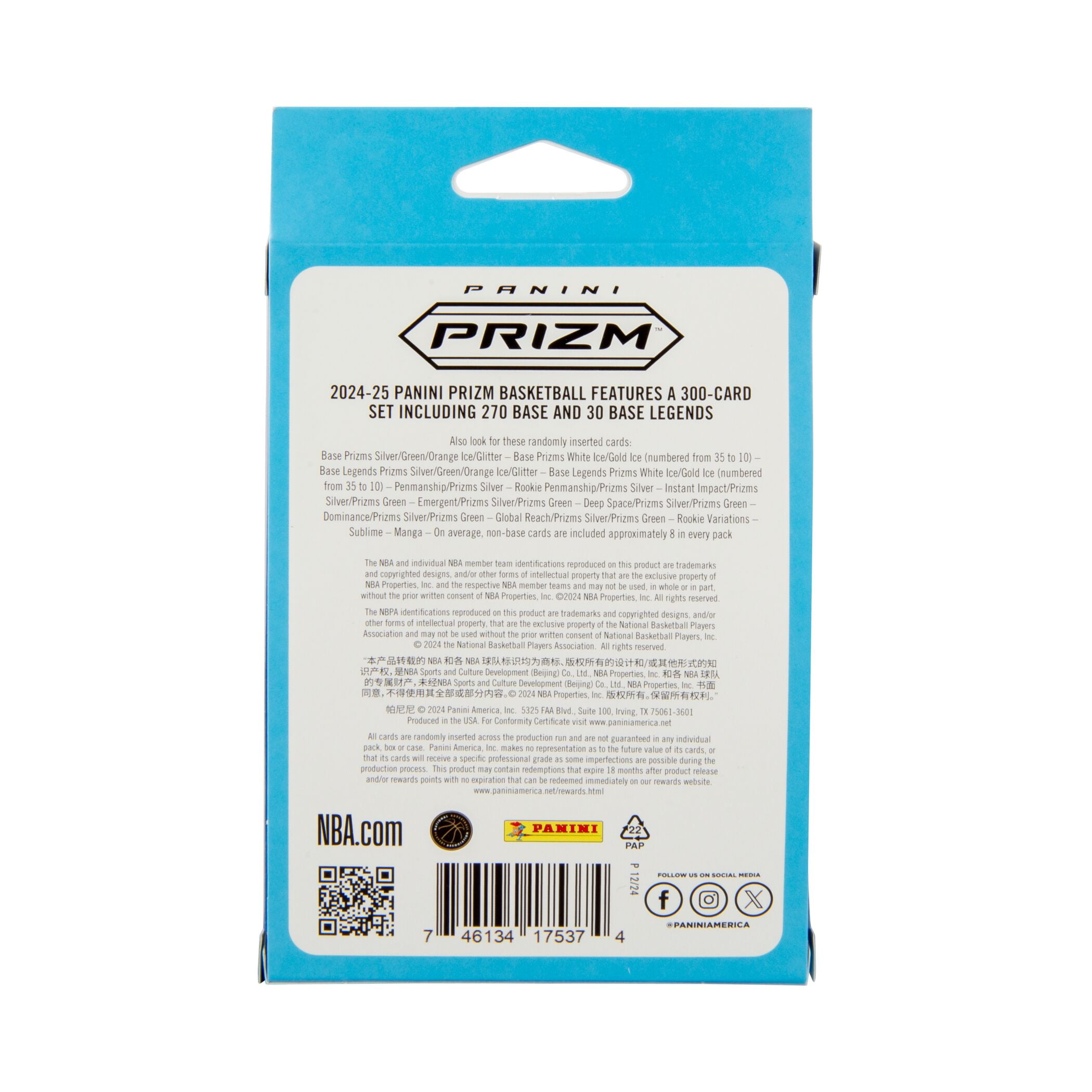 2024-25 Panini Prizm Basketball Trading Cards Hanger Box - Walmart.com