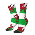thumbnail image 2 of Women Colorful Crew Socks Welsh Flag Novelty Fun Socks For Mens, 2 of 7