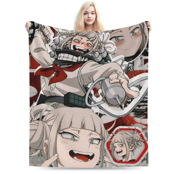 My Hero Academia Himiko Toga Bed Blanket Air Conditioner Quilt Ultra Soft Flannel Blanket All Season Fuzzy Blanket Reversible Fluffy Plush Blanket 60"X50"