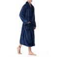 thumbnail image 2 of Men's Shawl Collar Fleece Bathrobe Spa Robe, 2 of 3