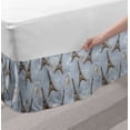 thumbnail image 2 of Eiffel Bed Skirt, Retro Style Abstract Composition with Bicycles and Paris City Landmark, Elastic Bedskirt Dust Ruffle Wrap Around for Bedding Decor, 4 Sizes, Brown Pale Blue, by Ambesonne, 2 of 2