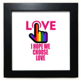 thumbnail image 1 of Espero que elige el amor Mesa de pared con marco cuadrado negro, 1 of 4